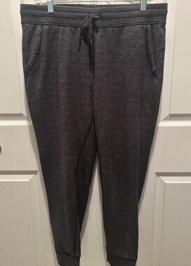 Champion Elite Womens Large Dark Gray/black Jogger Pants Drawstring Waist